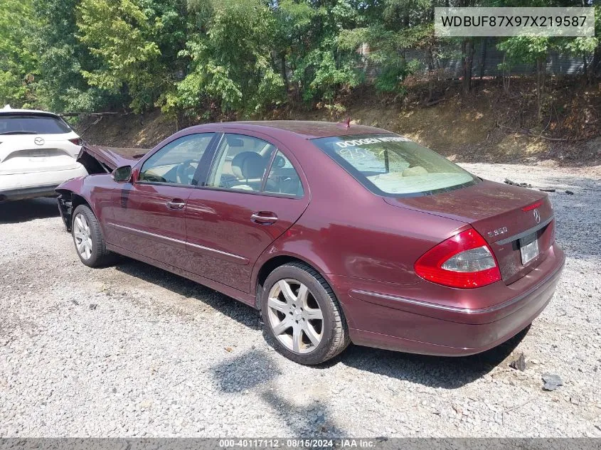 2007 Mercedes-Benz E 350 4Matic VIN: WDBUF87X97X219587 Lot: 40117112