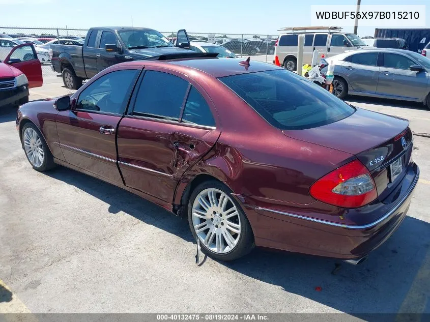 2007 Mercedes-Benz E 350 VIN: WDBUF56X97B015210 Lot: 40132475