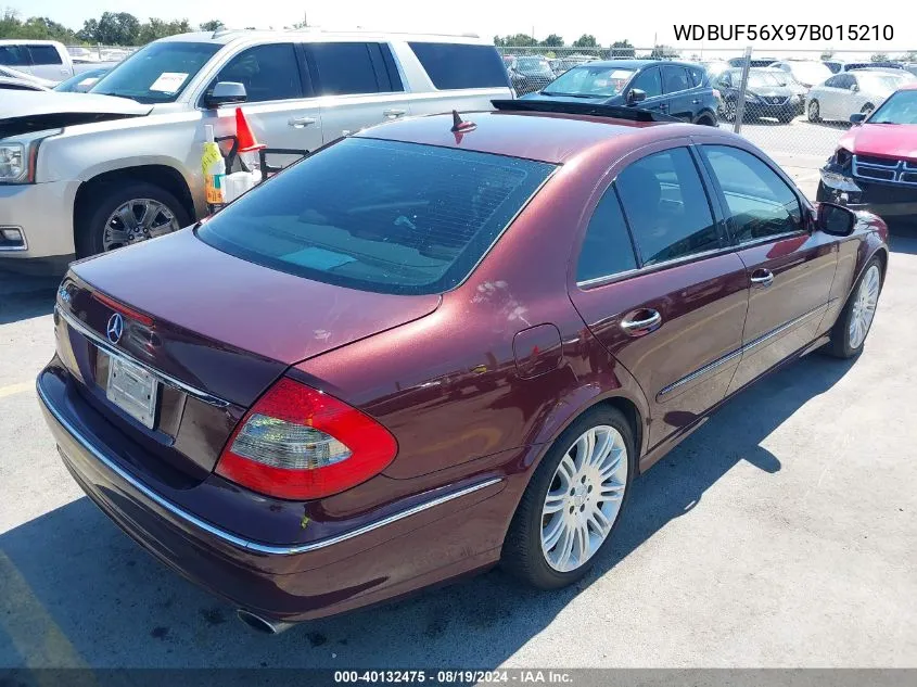 2007 Mercedes-Benz E 350 VIN: WDBUF56X97B015210 Lot: 40132475