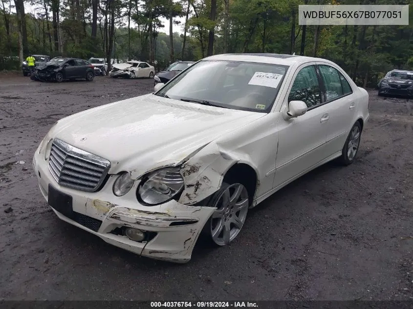 2007 Mercedes-Benz E 350 VIN: WDBUF56X67B077051 Lot: 40376754