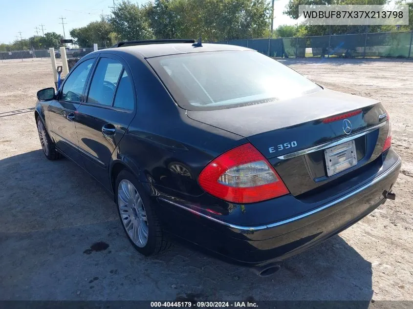 2007 Mercedes-Benz E 350 350 4Matic VIN: WDBUF87X37X213798 Lot: 40445179