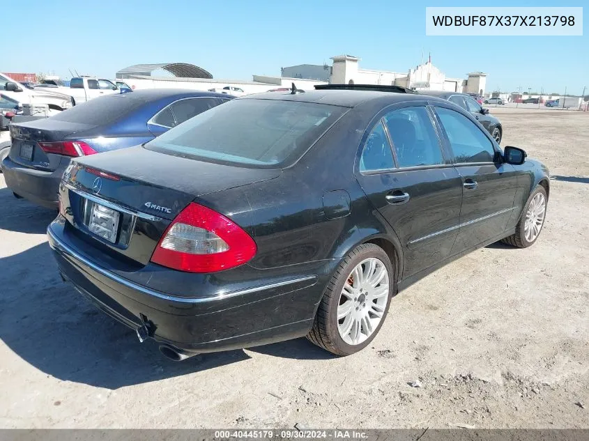 2007 Mercedes-Benz E 350 350 4Matic VIN: WDBUF87X37X213798 Lot: 40445179