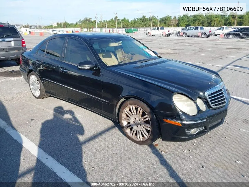 2007 Mercedes-Benz E 350 VIN: WDBUF56X77B106699 Lot: 40462782