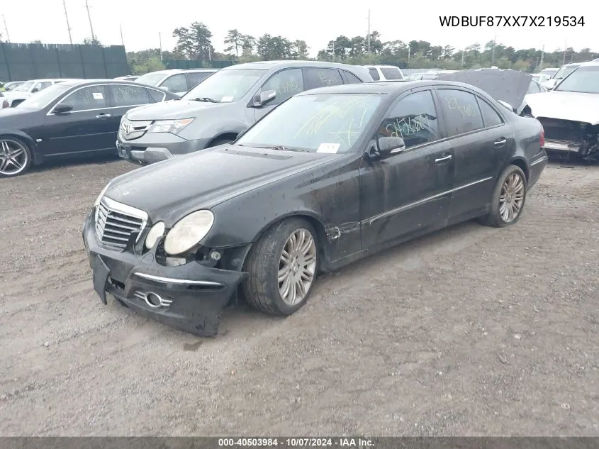 2007 Mercedes-Benz E 350 4Matic VIN: WDBUF87XX7X219534 Lot: 40503984