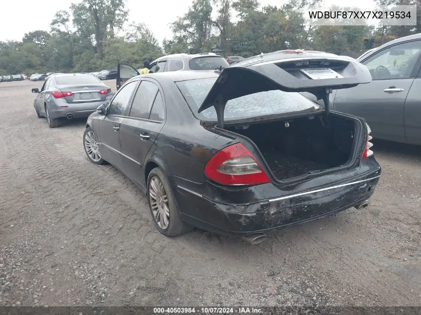 2007 Mercedes-Benz E 350 4Matic VIN: WDBUF87XX7X219534 Lot: 40503984