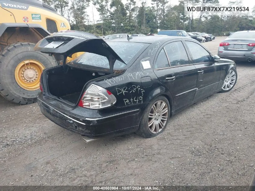 2007 Mercedes-Benz E 350 4Matic VIN: WDBUF87XX7X219534 Lot: 40503984