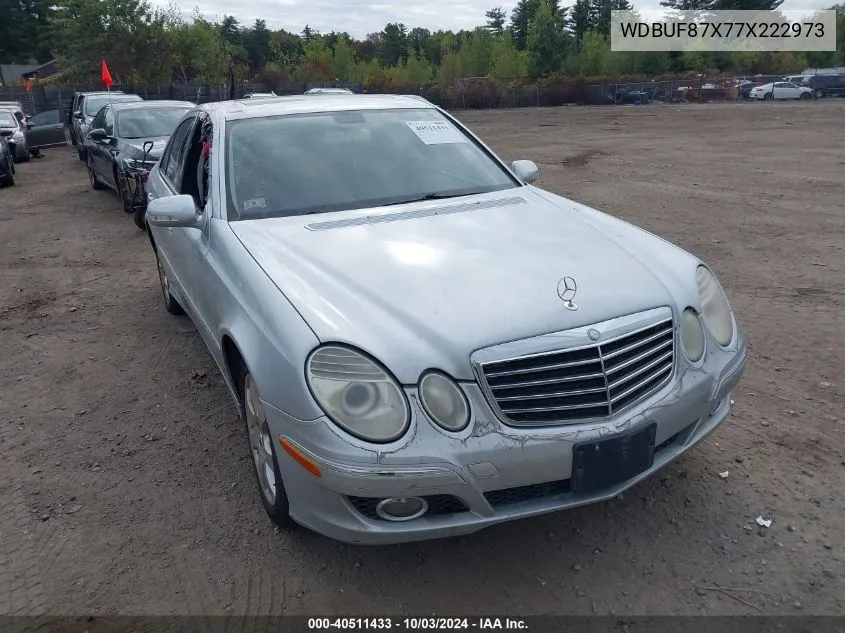 2007 Mercedes-Benz E 350 4Matic VIN: WDBUF87X77X222973 Lot: 40511433