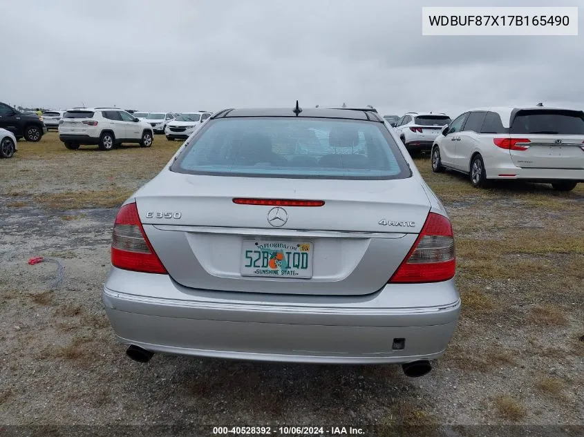 2007 Mercedes-Benz E 350 4Matic VIN: WDBUF87X17B165490 Lot: 40528392