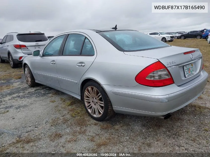 2007 Mercedes-Benz E 350 4Matic VIN: WDBUF87X17B165490 Lot: 40528392