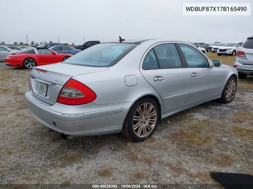 2007 Mercedes-Benz E 350 4Matic VIN: WDBUF87X17B165490 Lot: 40528392