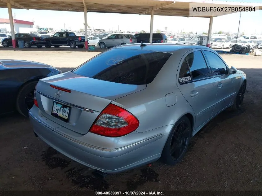 2007 Mercedes-Benz E 350 VIN: WDBUF56X27B054804 Lot: 40539397