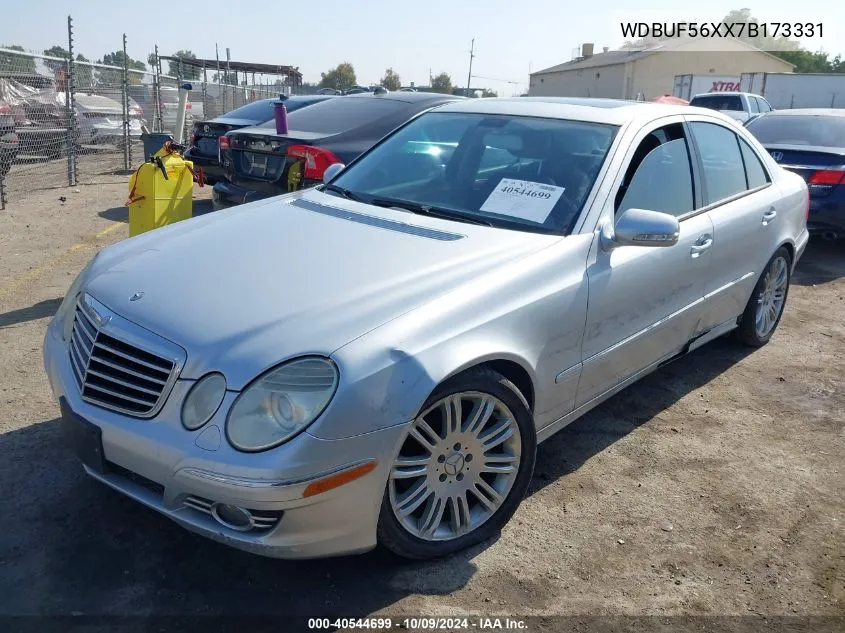 2007 Mercedes-Benz E 350 VIN: WDBUF56XX7B173331 Lot: 40544699