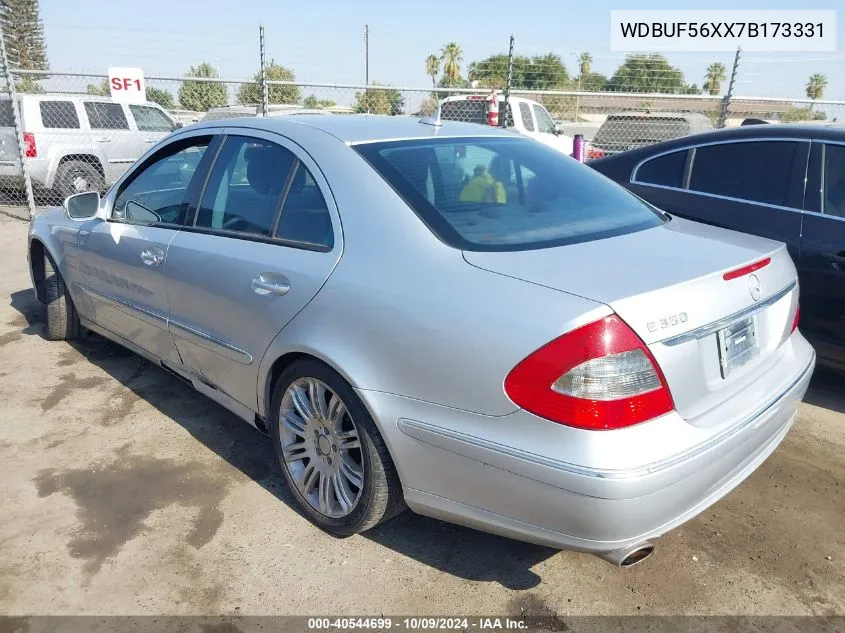 2007 Mercedes-Benz E 350 VIN: WDBUF56XX7B173331 Lot: 40544699