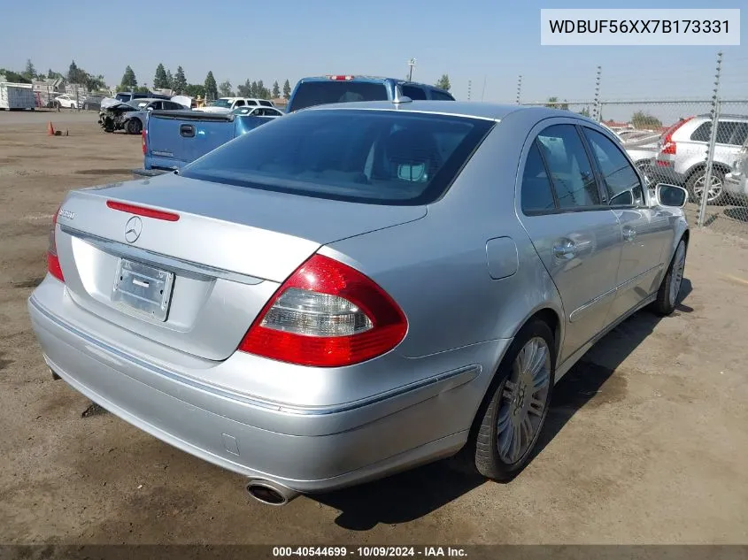 2007 Mercedes-Benz E 350 VIN: WDBUF56XX7B173331 Lot: 40544699