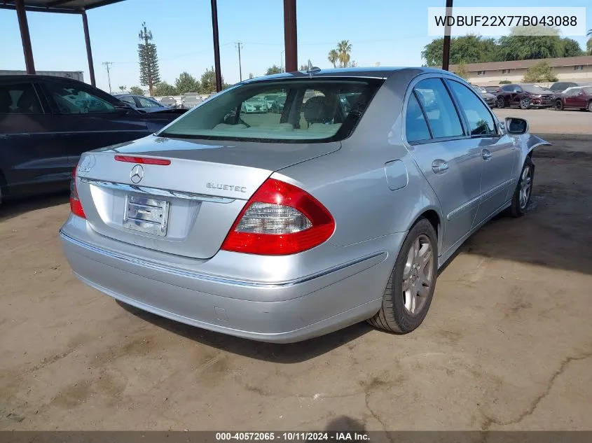 2007 Mercedes-Benz E 320 Cdi VIN: WDBUF22X77B043088 Lot: 40572065