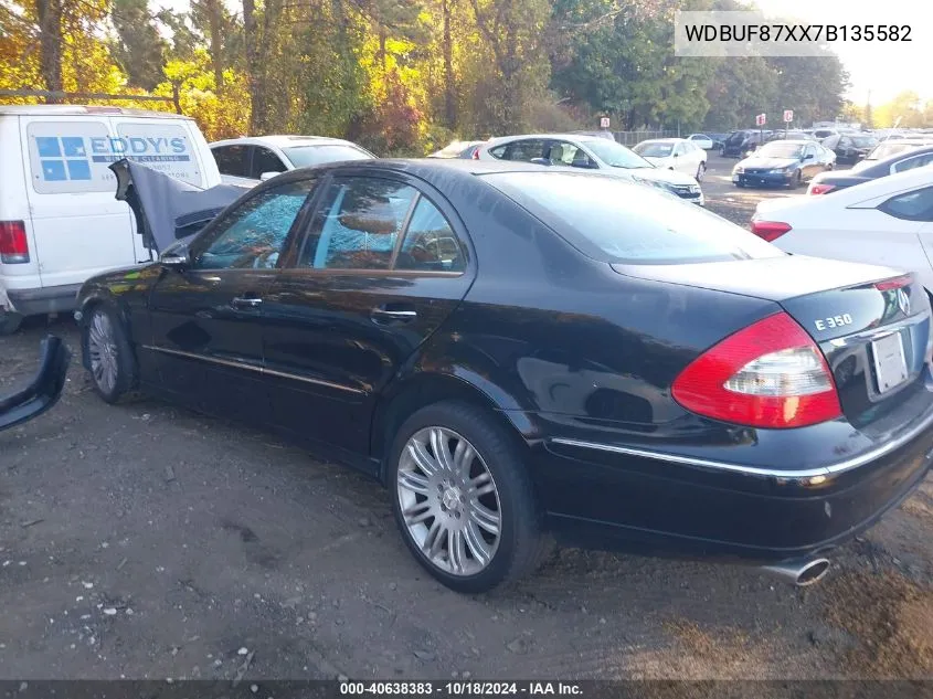 2007 Mercedes-Benz E 350 4Matic VIN: WDBUF87XX7B135582 Lot: 40638383