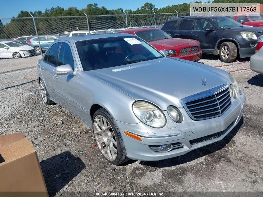 2007 Mercedes-Benz E 350 VIN: WDBUF56X47B117868 Lot: 40640413