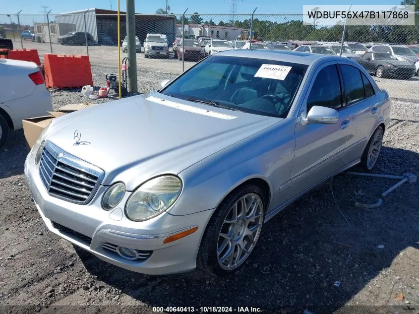 2007 Mercedes-Benz E 350 VIN: WDBUF56X47B117868 Lot: 40640413