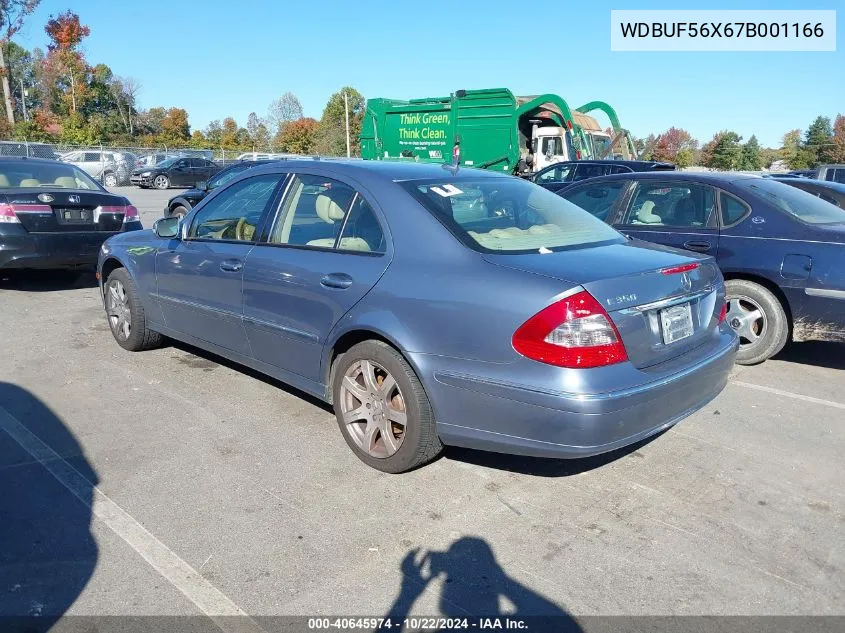 2007 Mercedes-Benz E 350 VIN: WDBUF56X67B001166 Lot: 40645974