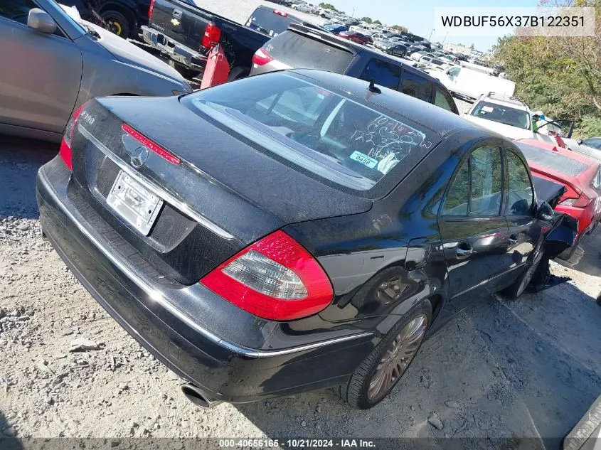 2007 Mercedes-Benz E 350 VIN: WDBUF56X37B122351 Lot: 40656165