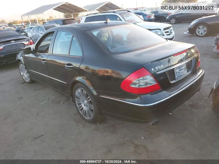 2007 Mercedes-Benz E 350 VIN: WDBUF56X97B031293 Lot: 40694737