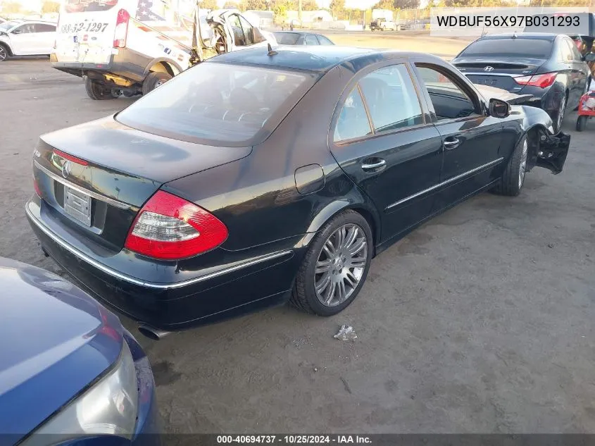 2007 Mercedes-Benz E 350 VIN: WDBUF56X97B031293 Lot: 40694737