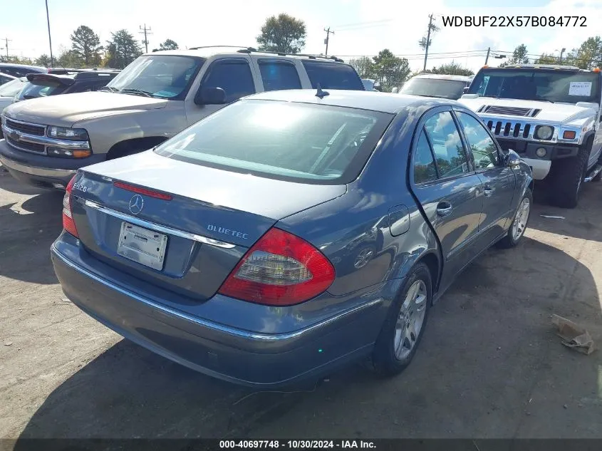 2007 Mercedes-Benz E 320 Bluetec VIN: WDBUF22X57B084772 Lot: 40697748