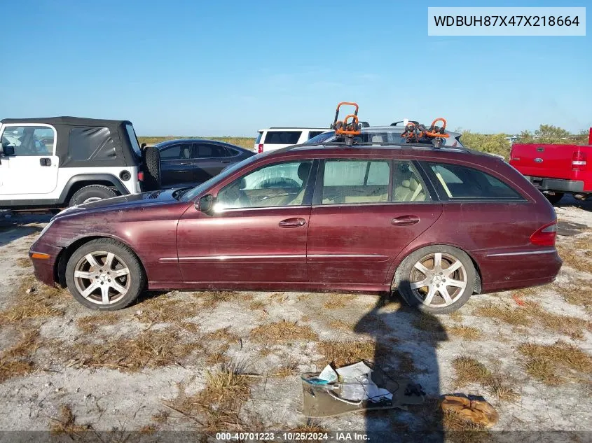 2007 Mercedes-Benz E 350 4Matic VIN: WDBUH87X47X218664 Lot: 40701223