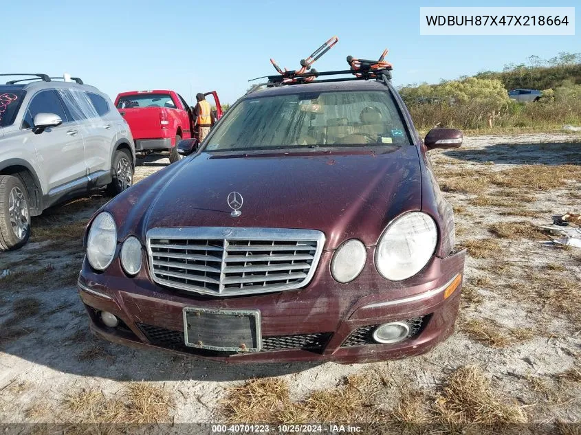 2007 Mercedes-Benz E 350 4Matic VIN: WDBUH87X47X218664 Lot: 40701223