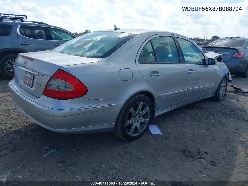 2007 Mercedes-Benz E 350 VIN: WDBUF56X87B088794 Lot: 40711563