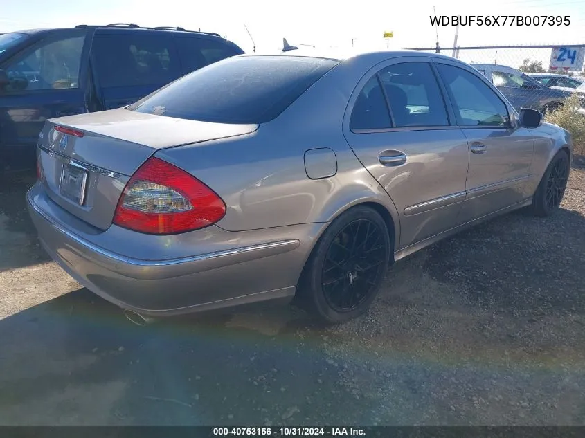 2007 Mercedes-Benz E 350 VIN: WDBUF56X77B007395 Lot: 40753156