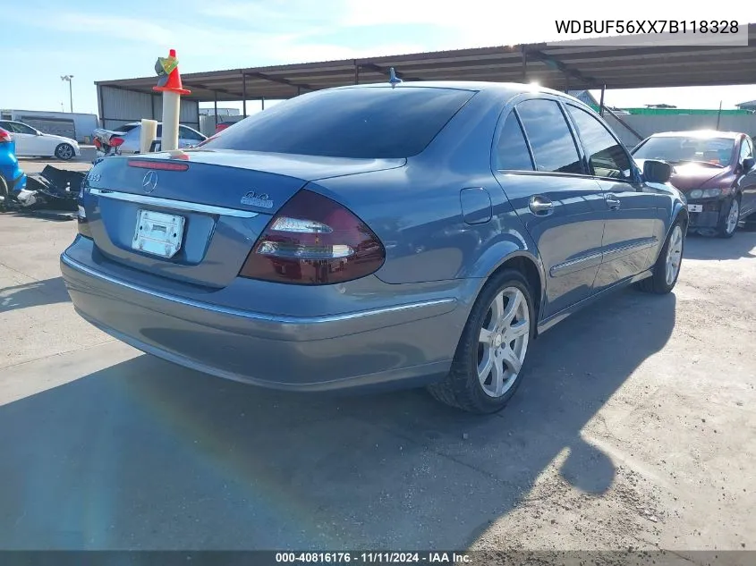 2007 Mercedes-Benz E 350 VIN: WDBUF56XX7B118328 Lot: 40816176