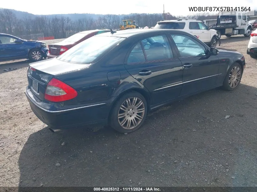 2007 Mercedes-Benz E 350 4Matic VIN: WDBUF87X57B141564 Lot: 40825312