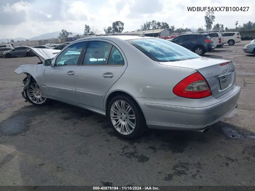 2007 Mercedes-Benz E 350 VIN: WDBUF56XX7B100427 Lot: 40879194