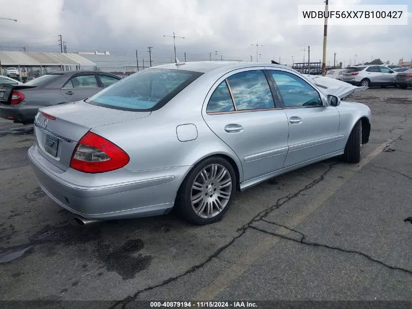 2007 Mercedes-Benz E 350 VIN: WDBUF56XX7B100427 Lot: 40879194