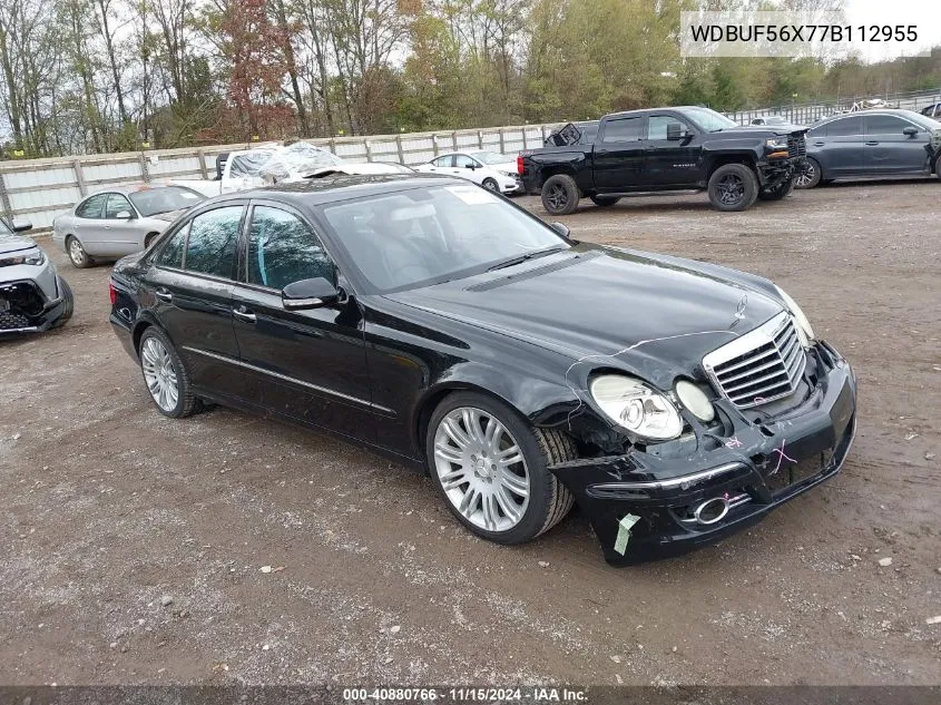 2007 Mercedes-Benz E 350 VIN: WDBUF56X77B112955 Lot: 40880766