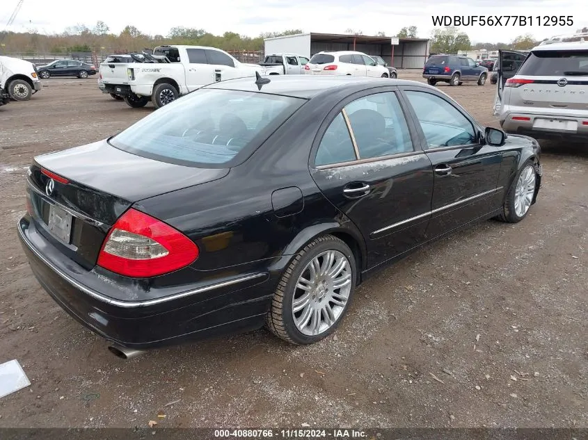 2007 Mercedes-Benz E 350 VIN: WDBUF56X77B112955 Lot: 40880766