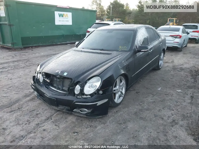 2008 Mercedes-Benz E-Class VIN: WDBUF90X88B292688 Lot: 12108704