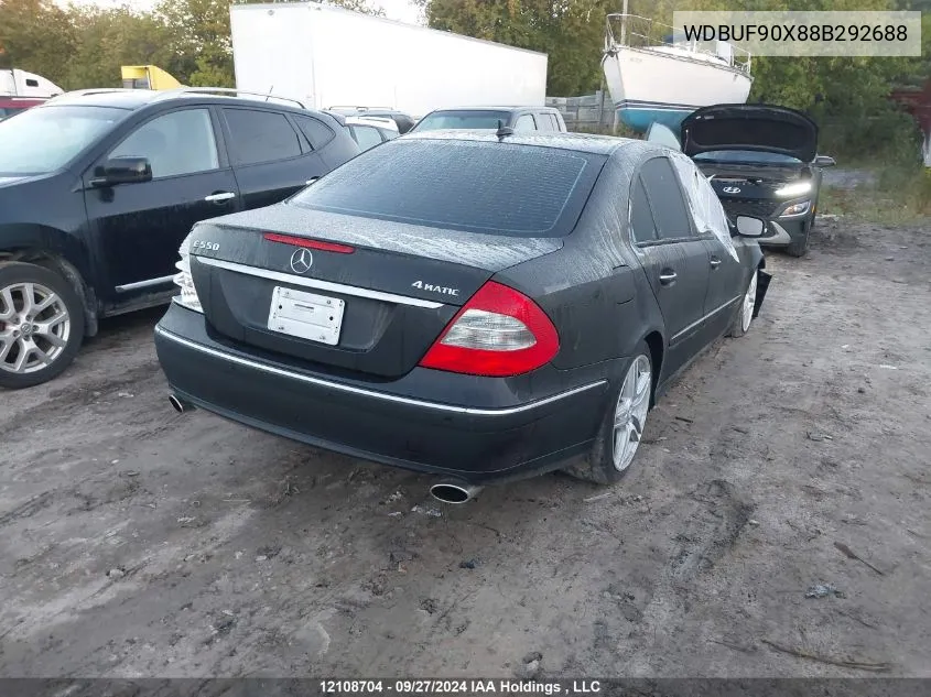 2008 Mercedes-Benz E-Class VIN: WDBUF90X88B292688 Lot: 12108704