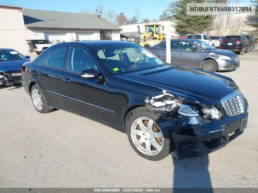 2008 Mercedes-Benz E 350 4Matic VIN: WDBUF87X68B317894 Lot: 38884998