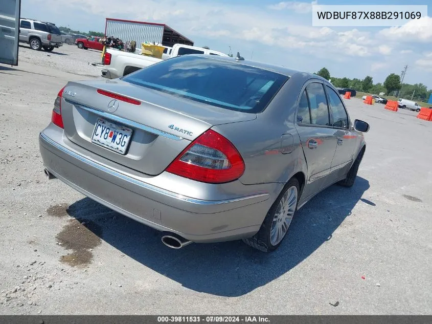 2008 Mercedes-Benz E 350 4Matic VIN: WDBUF87X88B291069 Lot: 39811531