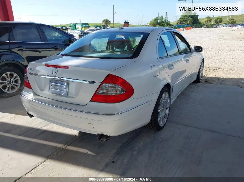 2008 Mercedes-Benz E 350 VIN: WDBUF56X88B334583 Lot: 39878806