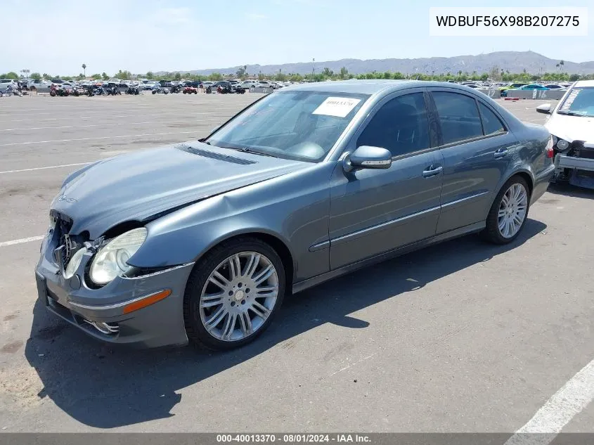 2008 Mercedes-Benz E 350 VIN: WDBUF56X98B207275 Lot: 40013370