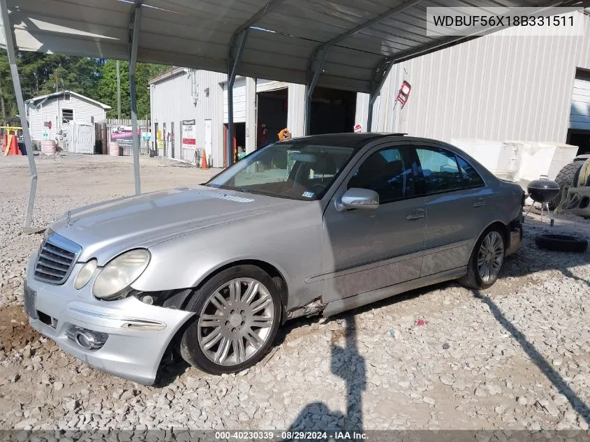 2008 Mercedes-Benz E 350 VIN: WDBUF56X18B331511 Lot: 40230339