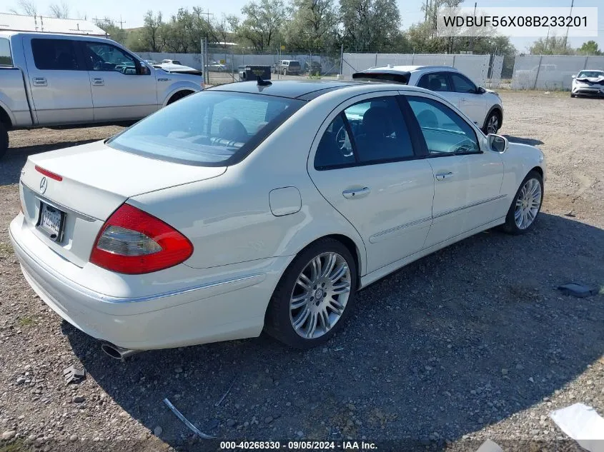 2008 Mercedes-Benz E 350 VIN: WDBUF56X08B233201 Lot: 40268330