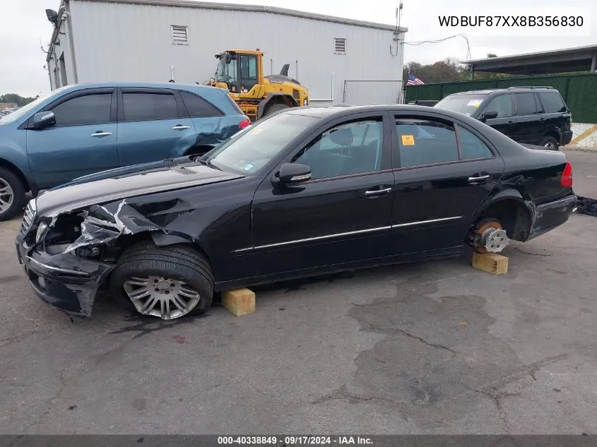 2008 Mercedes-Benz E 350 4Matic VIN: WDBUF87XX8B356830 Lot: 40338849