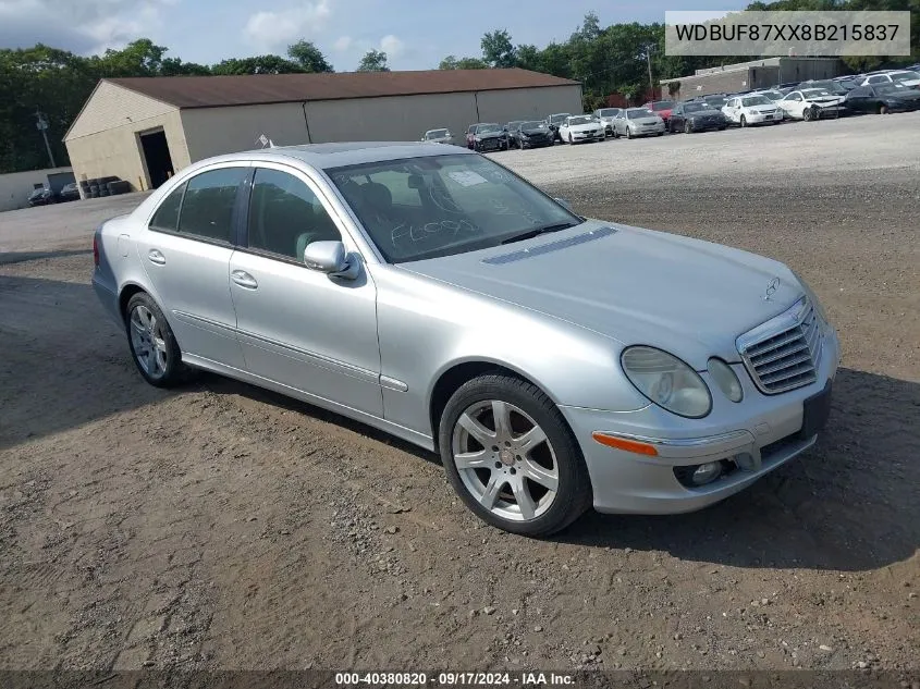 2008 Mercedes-Benz E 350 4Matic VIN: WDBUF87XX8B215837 Lot: 40380820