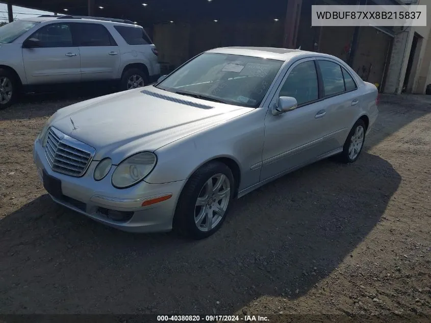 2008 Mercedes-Benz E 350 4Matic VIN: WDBUF87XX8B215837 Lot: 40380820