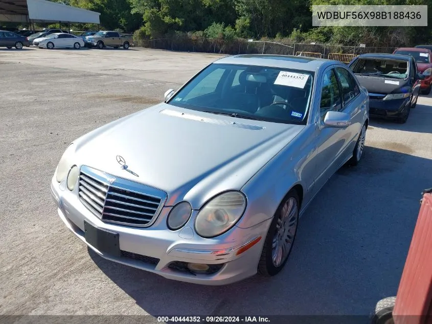 2008 Mercedes-Benz E 350 VIN: WDBUF56X98B188436 Lot: 40444352