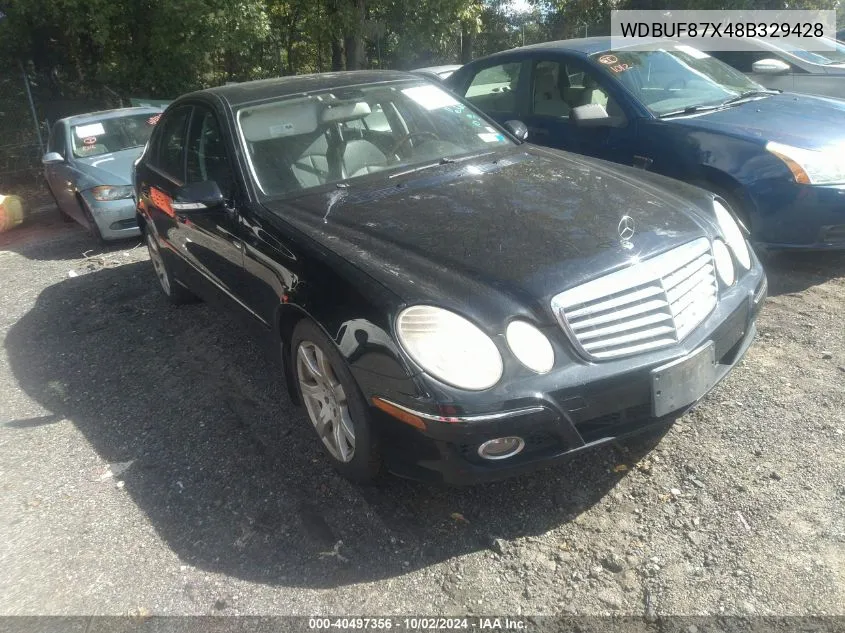 2008 Mercedes-Benz E 350 4Matic VIN: WDBUF87X48B329428 Lot: 40497356